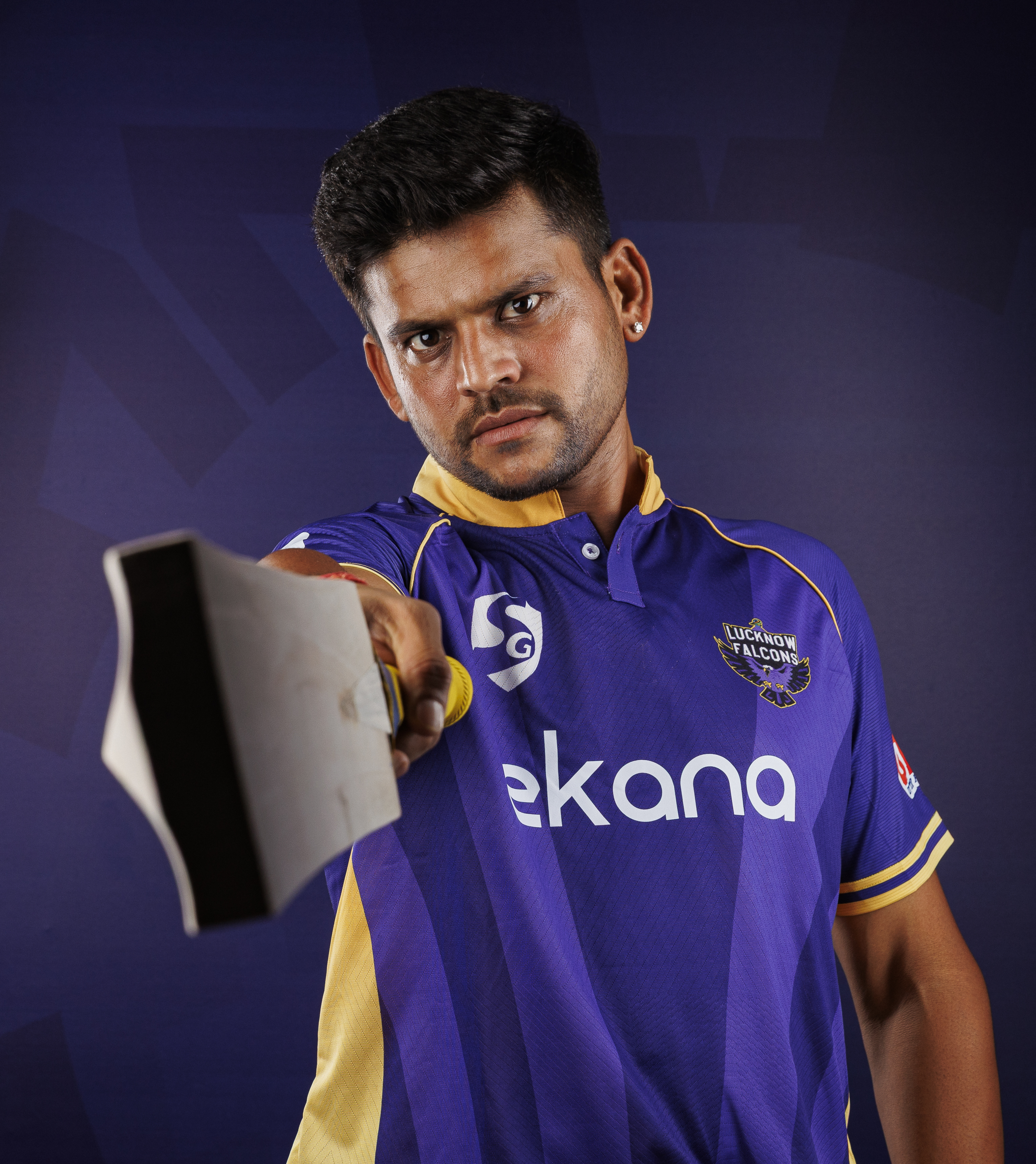 Priyam Garg of Lucknow Falcons gaze. One of Lucknow Falcons’ UPT20 Season 4 game‑changers, carrying Lucknow’s pride and the hunger to take this franchise higher in India’s biggest state T20 league.
Photos by: s Saikat Das